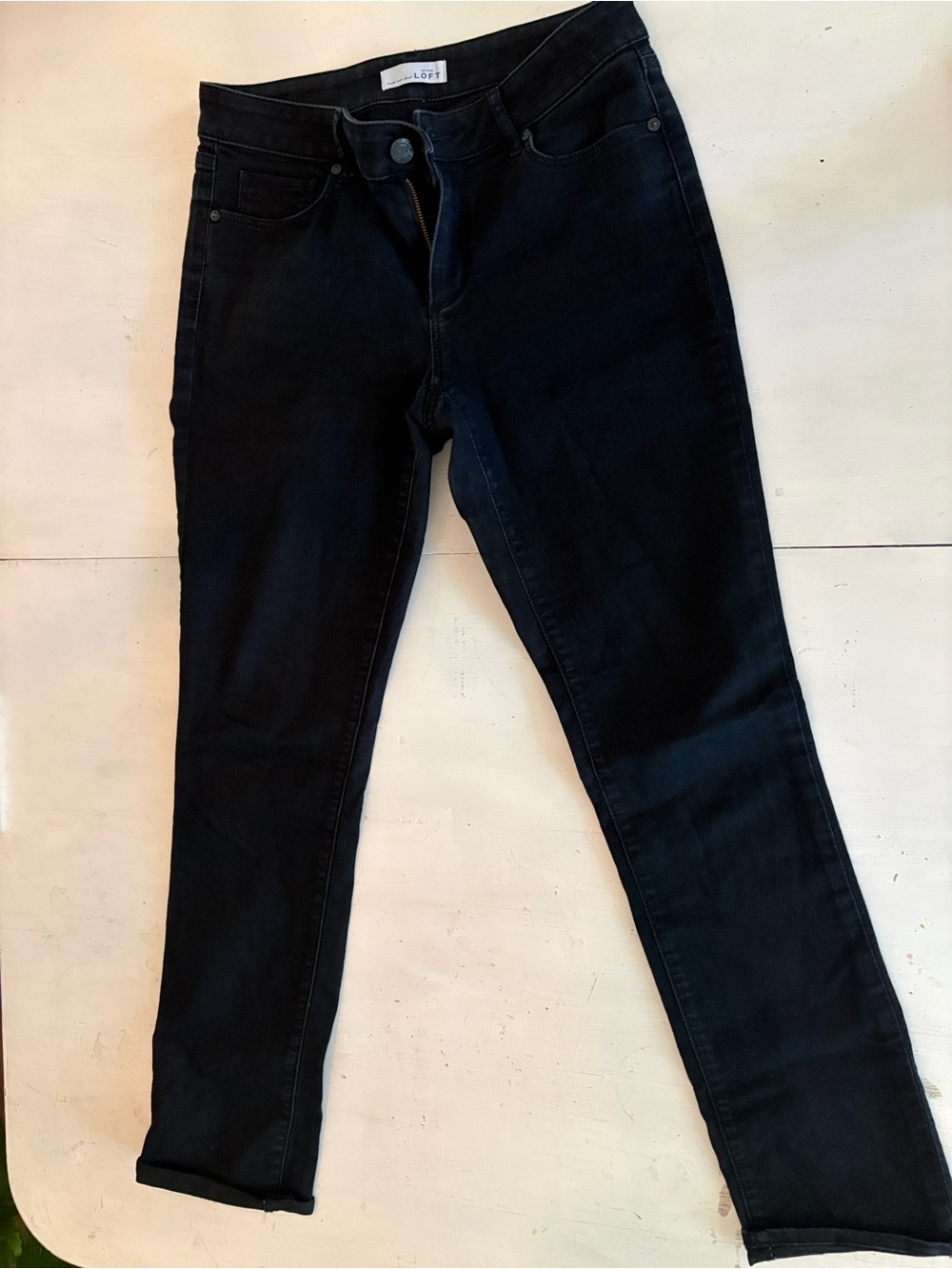 LOFT Straight Leg Jeans in Black